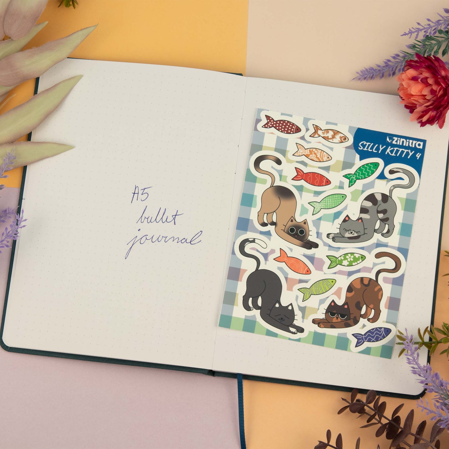 ''Kitty 4'' sticker sheet - Silly kitty #4