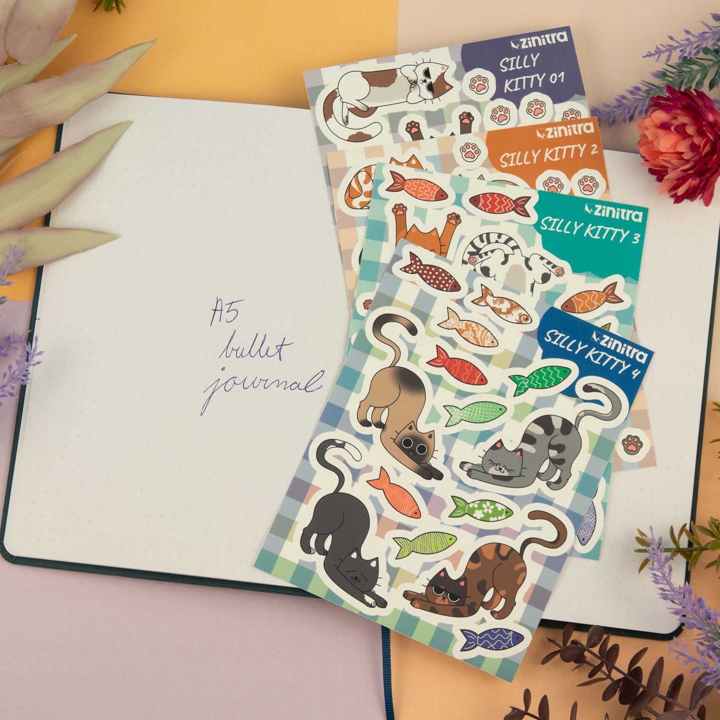 ''Silly kitty'' BUNDLE - 1, 2, 3, 4 sticker sheet