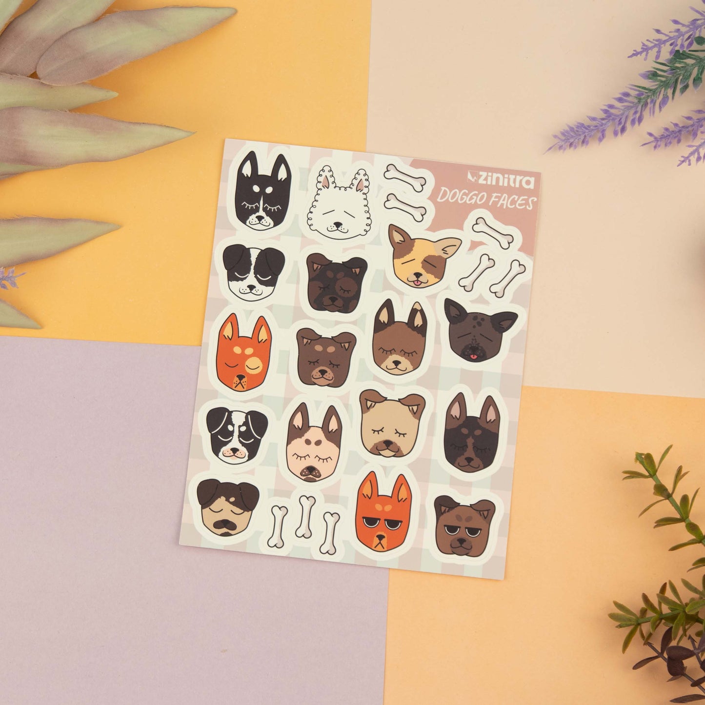 ''Silly doggo'' BUNDLE - doggo paws, doggo faces, bones sticker sheets
