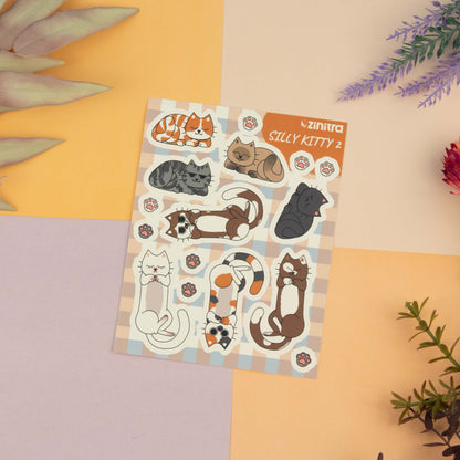 ''Silly kitty'' BUNDLE - 1, 2, 3, 4 sticker sheet