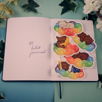 ''Bears On Clouds'' Die Cut Stickers
