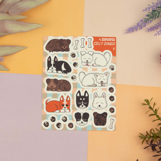 ''Doggo 3'' sticker sheet - Silly doggo #3