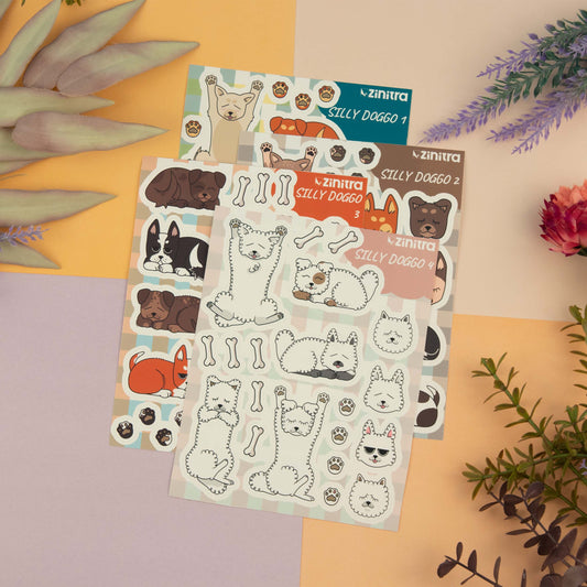 ''Silly doggo'' BUNDLE - 1, 2, 3, 4 sticker sheets