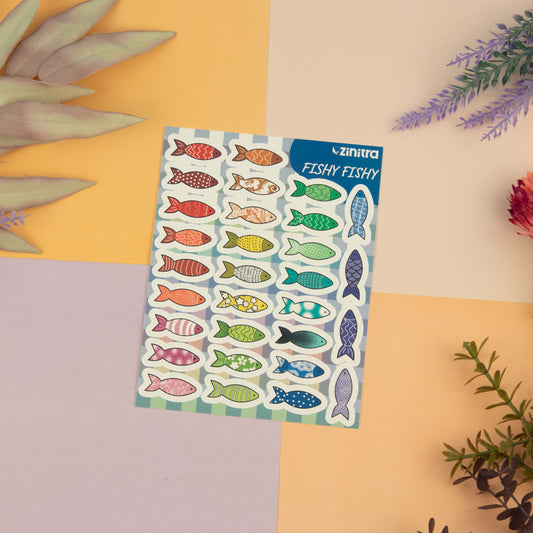 ''Fishy Fishy '' sticker sheet