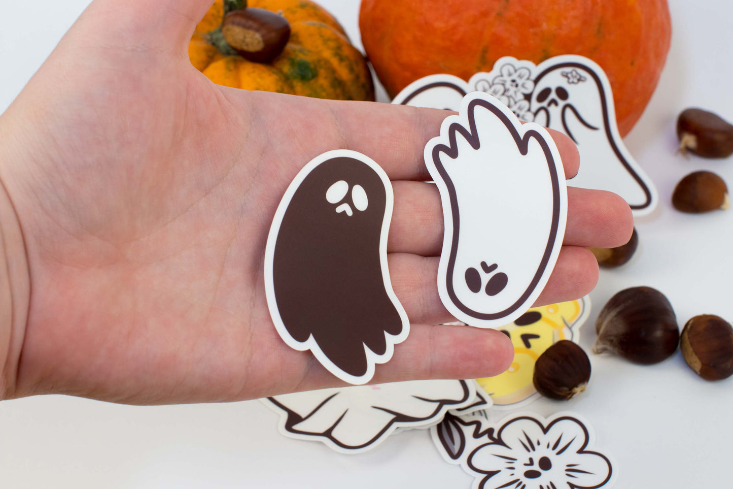 Set of 10 Ghost Stickers