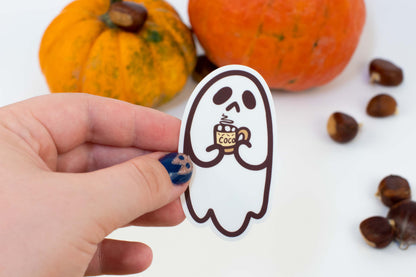 Ghost with Cocoa Sticker