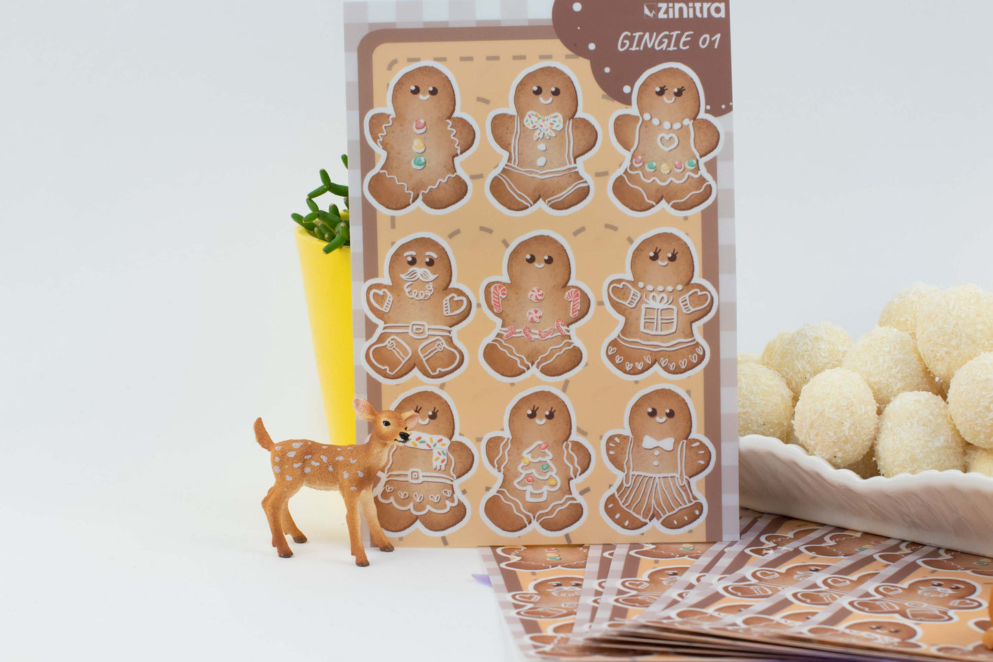 Pack of all 5 Christmas Cookie Sticker Sheet