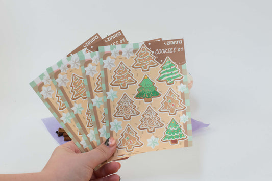 Christmas Tree Cookie Sticker Sheet