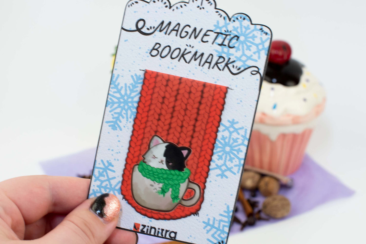 Cozy Kitty Magnetic Bookmark