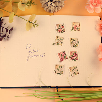 Stamp stickers BUNDLE - 8 SMALL stickers