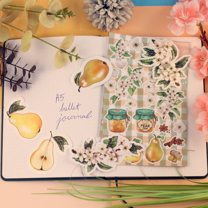 Pear stickers BUNDLE - 2 sticker sheets + 5 stickers