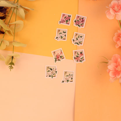 Stamp stickers BUNDLE - 8 SMALL stickers